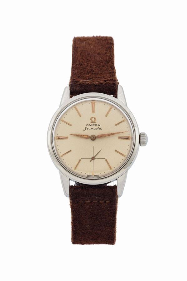 Omega, Seamaster, movement No. 17140463, Ref. 14389. Fine, stainless steel wristwatch. Made circa 1960