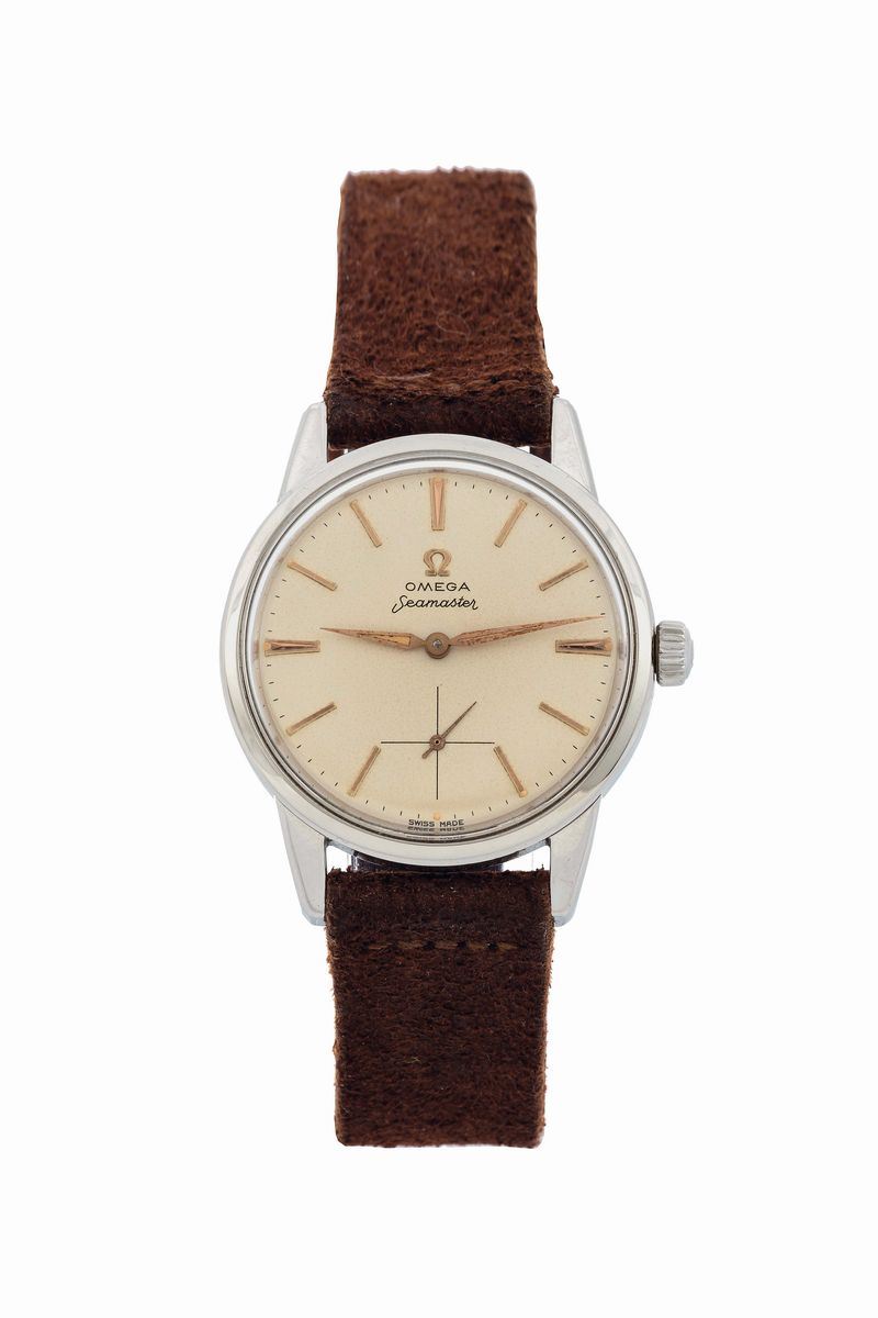 Omega, Seamaster, movement No. 17140463, Ref. 14389. Fine, stainless steel wristwatch. Made circa 1960  - Auction Watches and Pocket Watches - Cambi Casa d'Aste