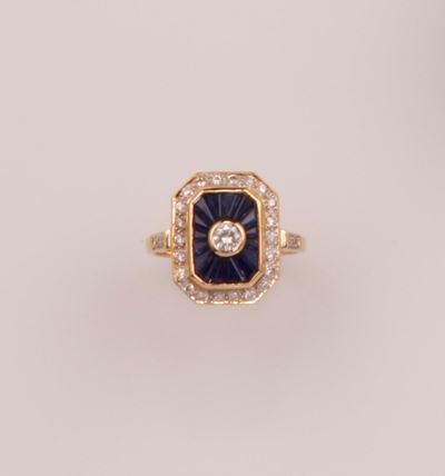 Anello con Zaffiri e Diamanti