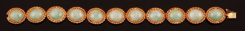 Jade and gold bracelet  - Auction Fine Coral Jewels - Cambi Casa d'Aste