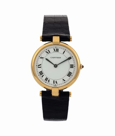 Cartier. Orologio da Polso, in Oro Giallo 18k al Quarzo da Donna con Fibbia Originale. Realizzato...
