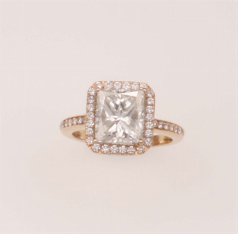 Princess-cut diamond weighing 3.50 carats  - Auction Fine Jewels - Cambi Casa d'Aste