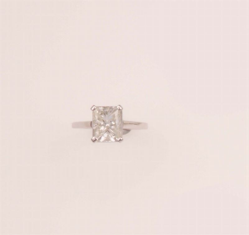 Princess-cut diamond weighing 3.01 carats  - Auction Fine Jewels - Cambi Casa d'Aste