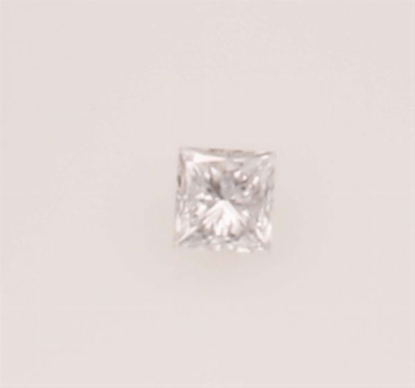 Unmounted square modified brilliant-cut diamond weighing 2.02 carats
