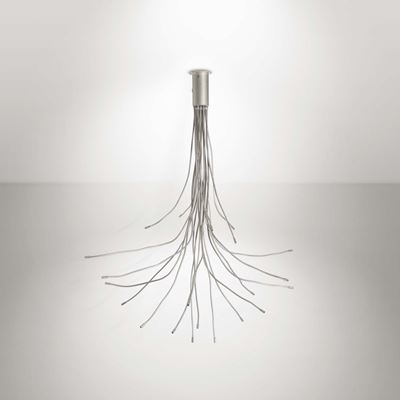 Lampadario con Struttura in Metallo Cromato e Bracci Direzionabili.