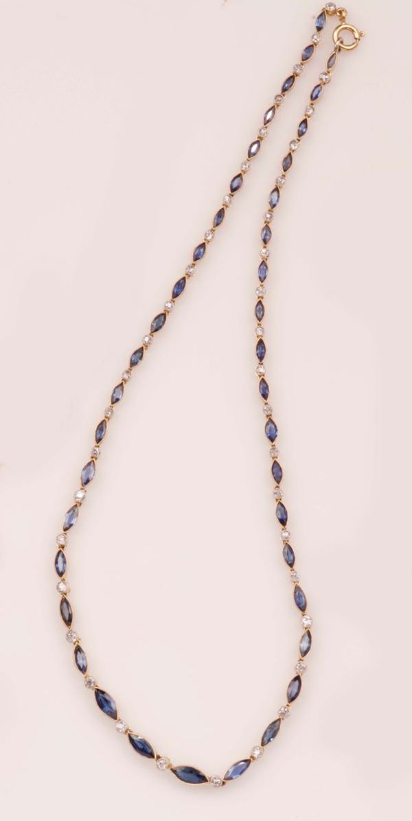 Girocollo con zaffiri e diamanti