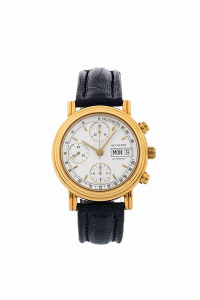 Bucherer, Ref. 40380010. Orologio da Polso, Automatico, Impermeabile, Placcato Oro con Fibbia Ori...
