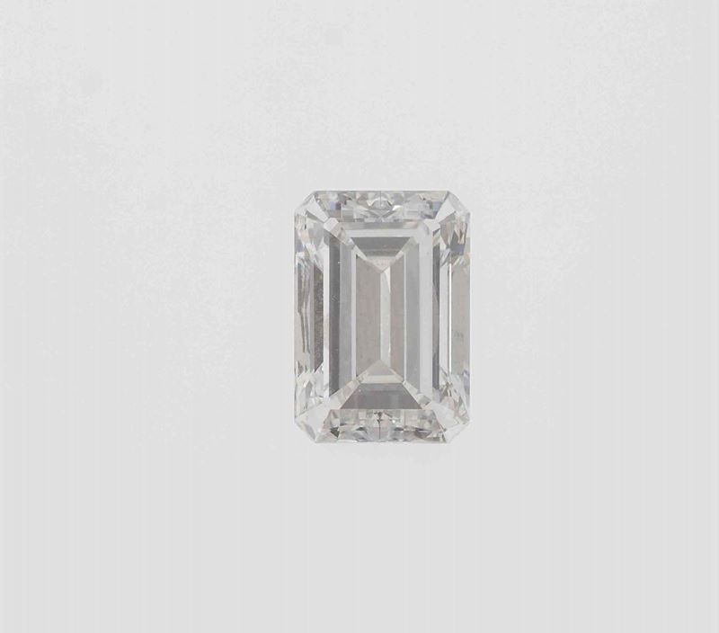 Unmounted emerald-cut diamond weighing 3.31 carats  - Auction Fine Jewels - Cambi Casa d'Aste