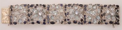 Bracciale con Acquamarine e Zaffiri