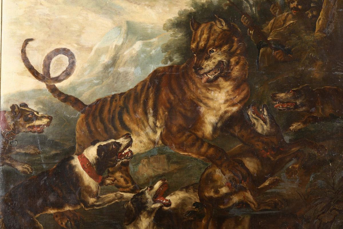 Angelo Maria Crivelli Detto il Crivellone - Caccia alla Tigre