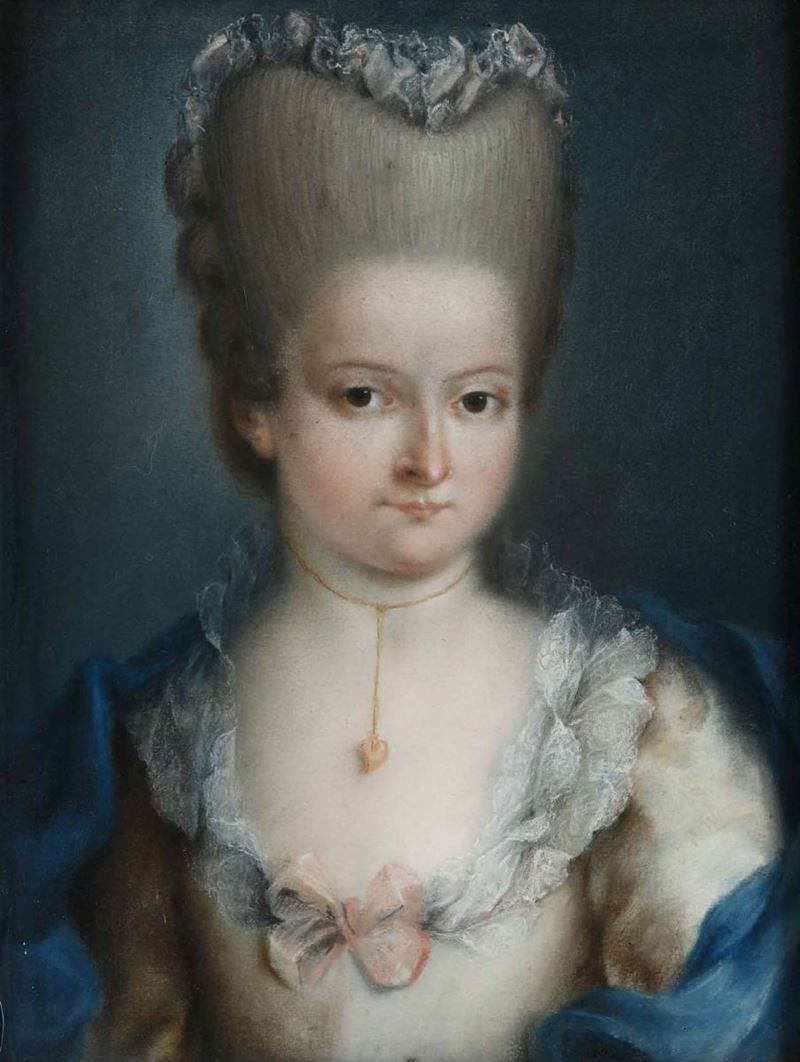 Scuola veneta del XVIII secolo Ritratto femminile  - Asta Antiquariato - Cambi Casa d'Aste