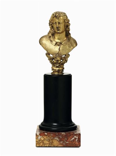 Busto di Evangelista in Bronzo Dorato, Arte Fiorentina del XVI-XVII Secolo