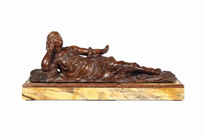 Figura Femminile (cleopatra?) in Legno di Noce. Ambito di Andrea Fantoni. Lombardia XVII-XVIII Se...