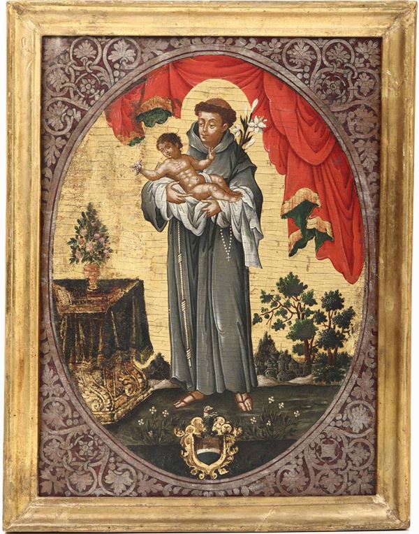Scuola dell'Italia Centrale, XVI secolo Sant’Antonio da Padova col Bambino Gesù