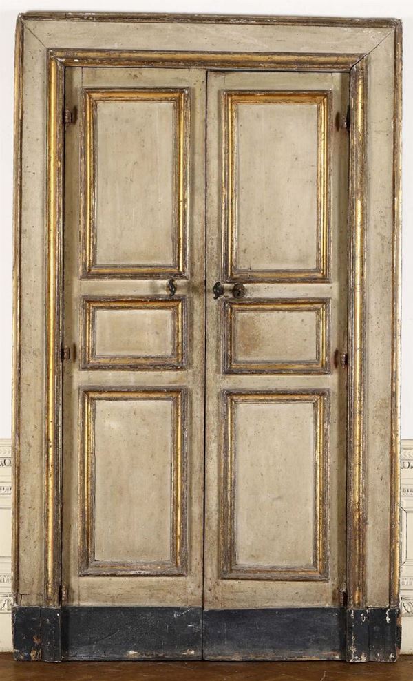 Porta laccata a due ante, Napoli seconda metà XVIII secolo