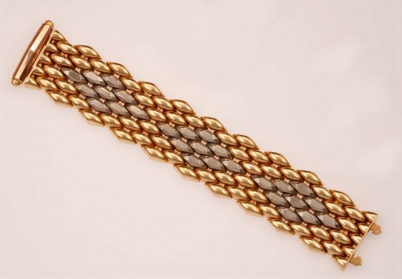 A three tone gold bracelet  - Auction Fine Jewels - Cambi Casa d'Aste