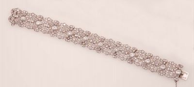Bracciale con Diamanti Taglio Rotondo e Baguette