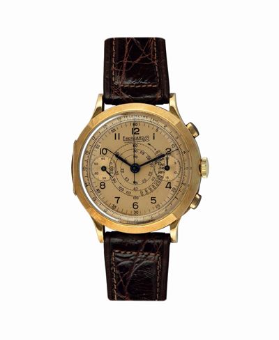 Eberhard, Cassa No.1012440. Raro, Oversize, Cronografo, in Oro Giallo 18k. Realizzato nel 1939 Ci...