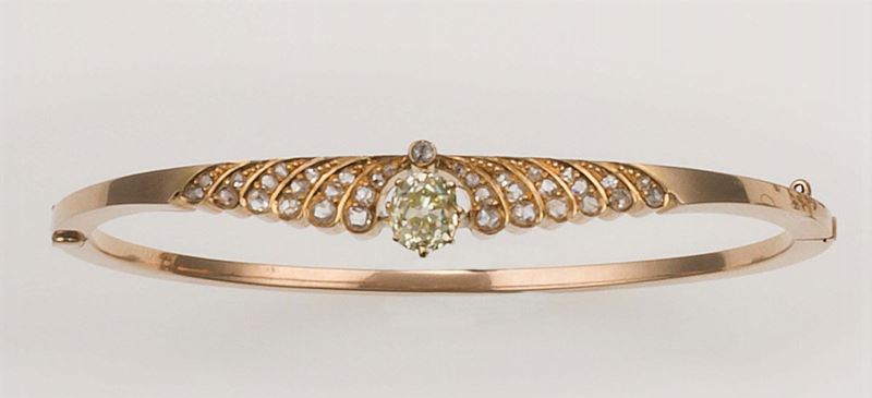 Old-cut diamond bangle  - Auction Fine Jewels - Cambi Casa d'Aste