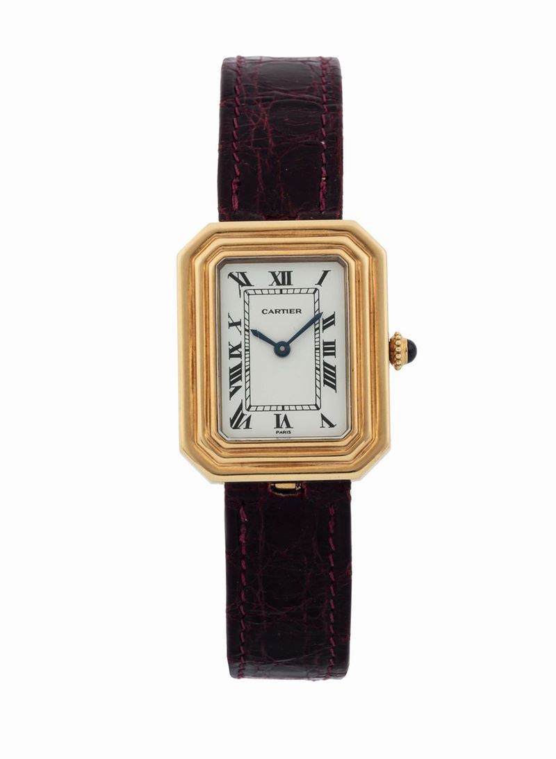 Cartier, Paris, Cristallor Lady. Fine and rare, 18K yellow gold wristwatch with gold original deployant clasp. Made circa 1970  - Auction Watches and Pocket Watches - Cambi Casa d'Aste