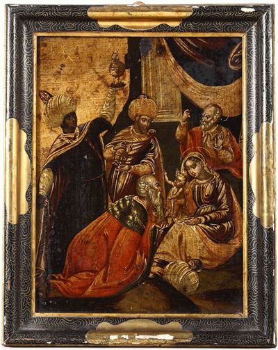 Scuola Veneto Cretese Dell'inizio del XVII Secoloadorazione dei Magi