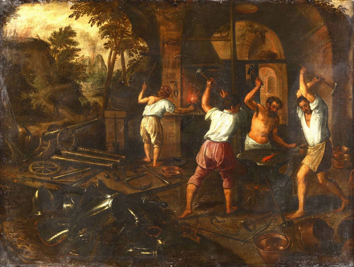 Paolo Fiammingo (1540-1596)allegoria della Pesca Allegoria della Guerra