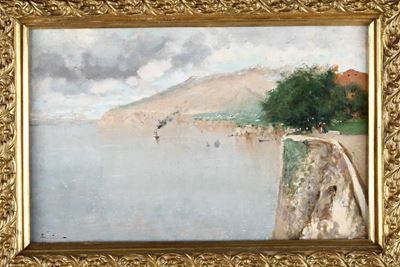 Oscar Ricciardi (1864-1935)veduta della Costiera Sorrentina