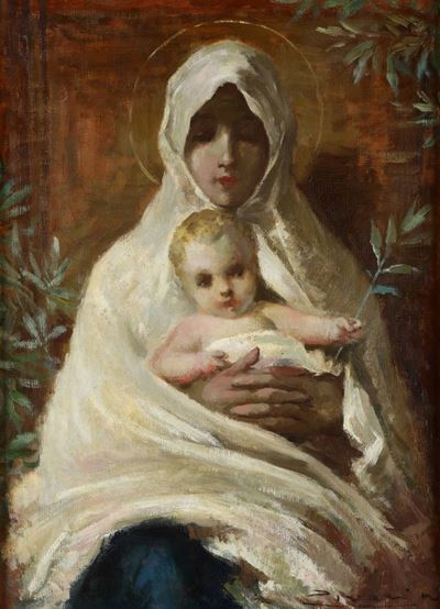 Alberto Ziveri (1908 - 1990)madonna delle Olive