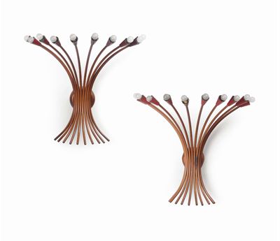 Coppia di Appliques con Struttura in Rame.