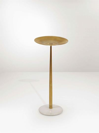 Svuotatasche con Struttura in Ottone e Base in Marmo.