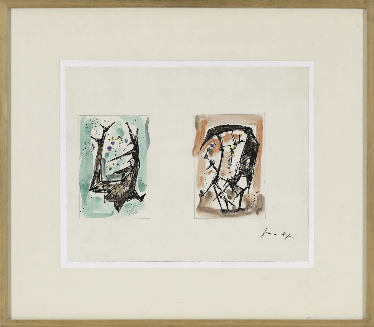 Lucio Fontana (1899-1968)concetto Spaziale, 1957