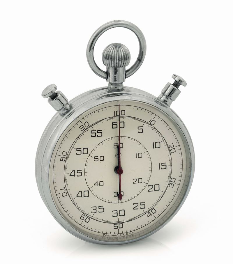 SLAVA, Ref. 5498. Russian military split chronometre. Made circa 1968  - Asta Orologi da Polso e da Tasca - Cambi Casa d'Aste