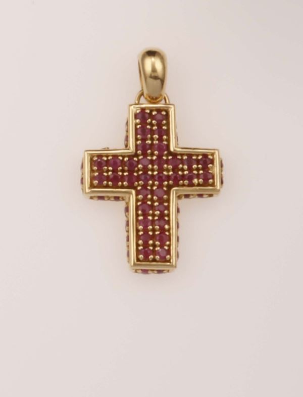Ruby and gold pendant