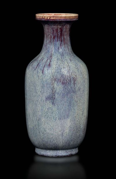 Vaso in Porcellana Flambè sui Toni del Viola, Dinastia Qing, XIX Secolo