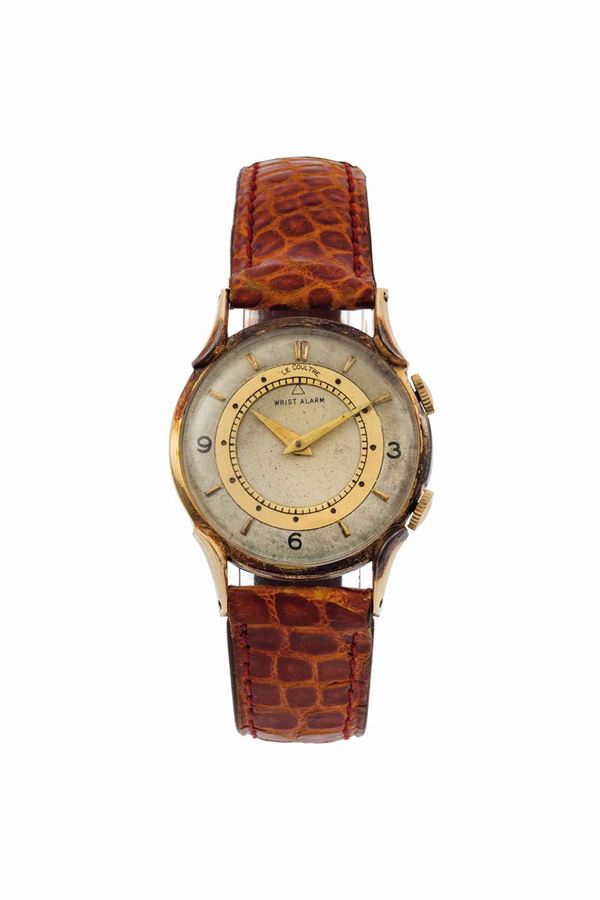 Le Coultre, Alarm, case No. 73273. Fine, 14K yellow gold wristwatch. Made circa 1950