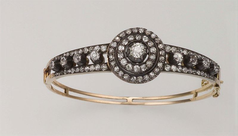 Old-cut diamond bangle  - Auction Fine Jewels - Cambi Casa d'Aste