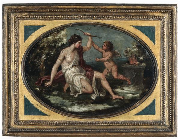 Filippo Lauri (Roma 1623 - 1694), attribuito a Amore e Venere