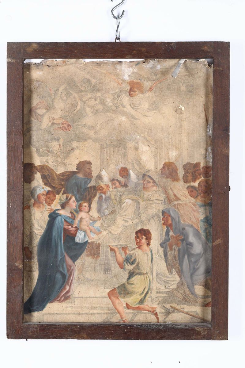 Scuola del XVIII Secolocoppia di Bozzetti Raffiguranti Scene Sacre