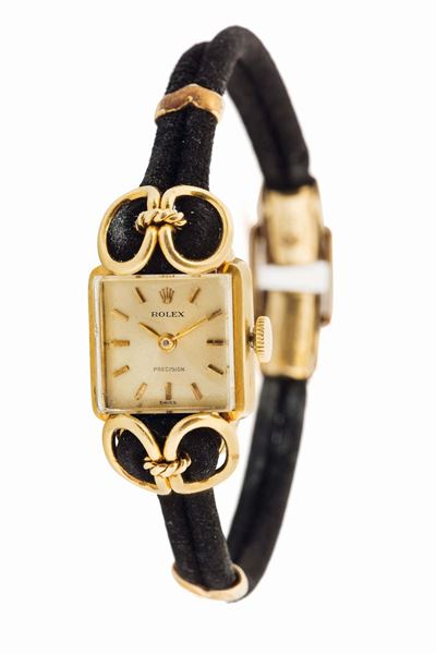 Rolex, Precision. Orologio da Polso, in Oro Giallo 18k con Deployante in Oro Placcato Originale. ...