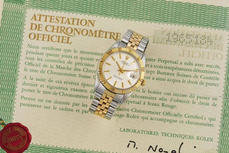 Rolex, Oyster Perpetual, Datejust, Superlative Chronometer, Officially Certified, case No. 1965184, Ref. 1625.  Fine and rare, center seconds, self-winding, water-resistant, steel and yellow gold wristwatch with date and a steel and yellow gold Rolex Jubilee bracelet with deployant clasp. Accompanied by the original COSC. Made circa 1969  - Auction Watches and Pocket Watches - Cambi Casa d'Aste