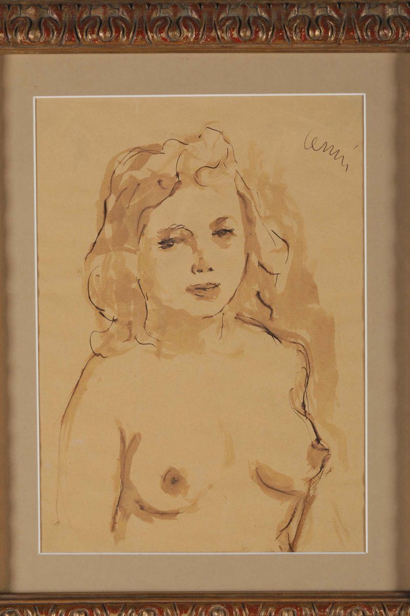 Renato Cenni (1906-1977) Nudo femminile  - Asta Dipinti del XIX-XX Secolo | Asta a Tempo - Cambi Casa d'Aste