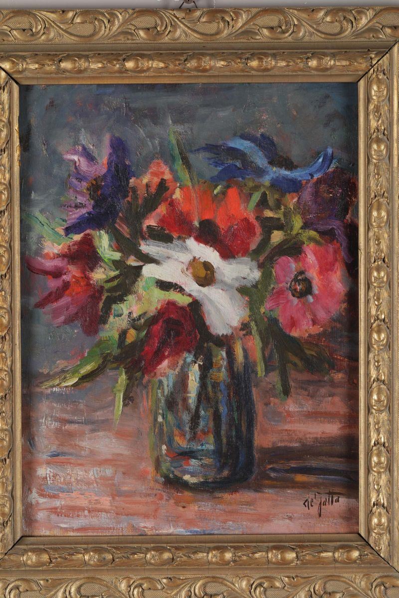 Luigi De Jatta (1903 - 1969) Vaso di fiori  - Auction Paintings and Drawings Timed Auction - I - Cambi Casa d'Aste