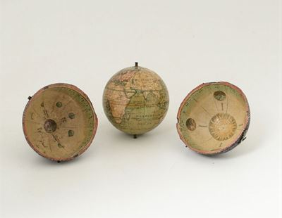 Piccolo Globo Terrestre da Tasca, in Custodia, Newton & Son, Inghilterra 1818