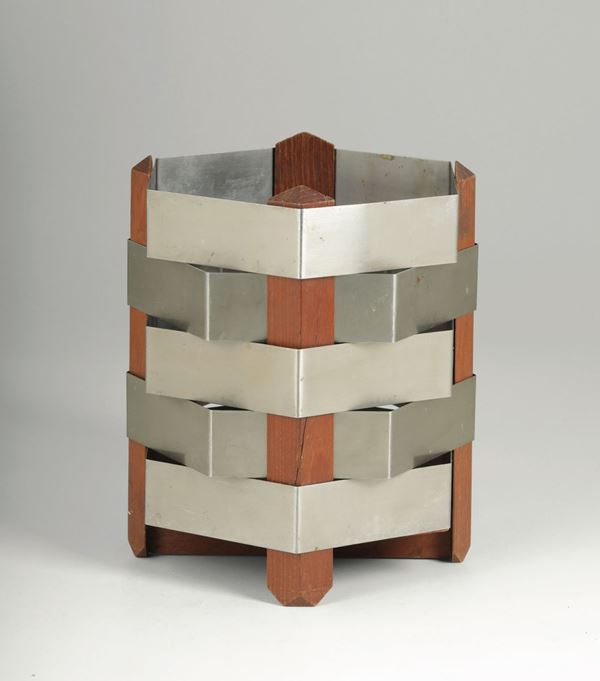 Ico Parisi, a mod. 1702 Paliade document holder in wood and steel. Stildomuselezione Prod., Italy, 1959