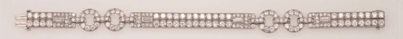 Diamond and platinum bracelet  - Auction Fine Jewels - Cambi Casa d'Aste