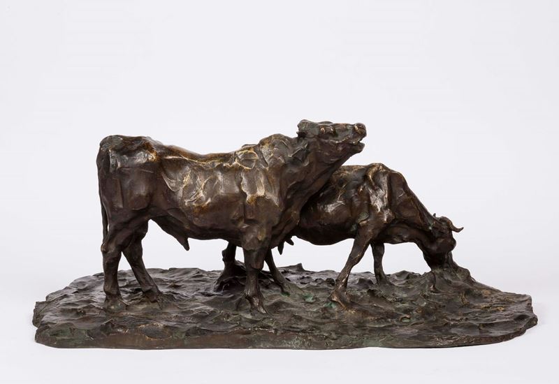 Rembrandt Bugatti (1884-1916)taureau Et Sa Vache, 1902