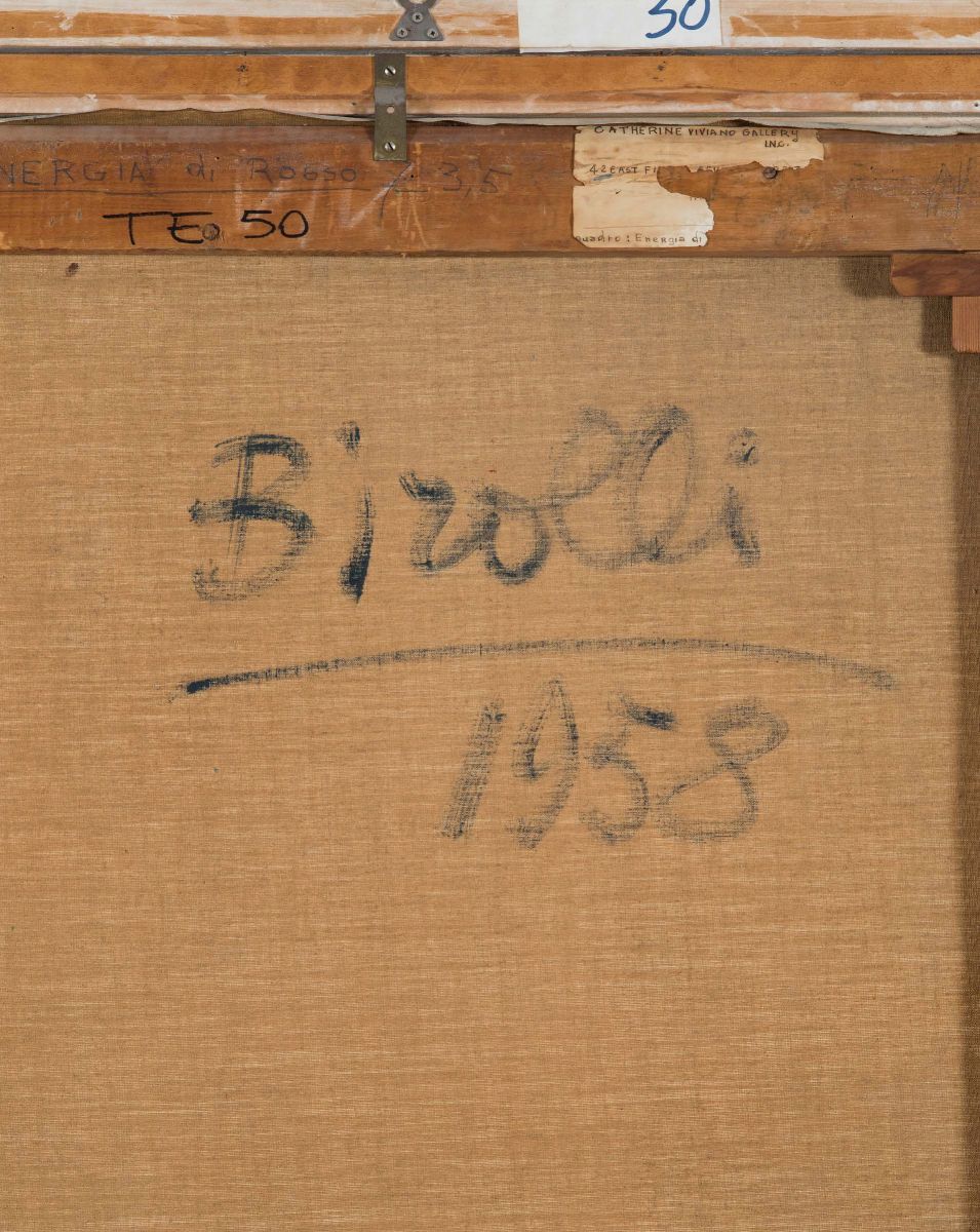 Renato Birolli (1905-1959)energia di Rosso, 1958