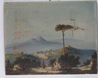 Pittore del XIX Secoloveduta Napoletana