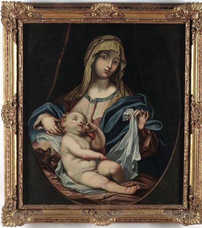 Scuola Romana del XVIII Secolomadonna con Bambino