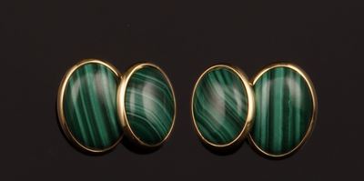 Bottoni da Polso con Malachite